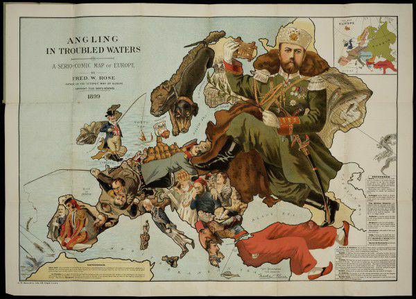 Карикатурная карта европы 19 век
